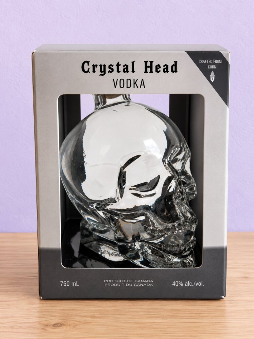 Crystal Head Vodka Empty Skull Bottle 750ml Cork Box Halloween Gothic Decor